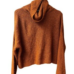Burnt orange crop sweater